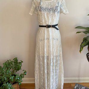 Vintage 90s Lace Maxi Dress